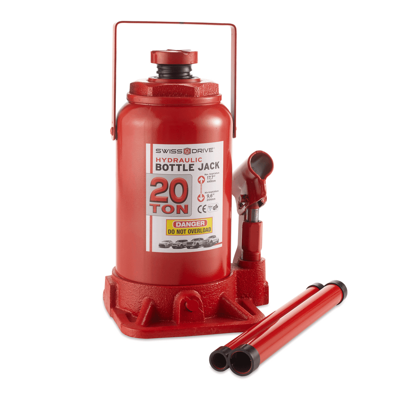 Swiss Drive Hydraulic Bottle Jack w/ Case 20 Ton - M202020