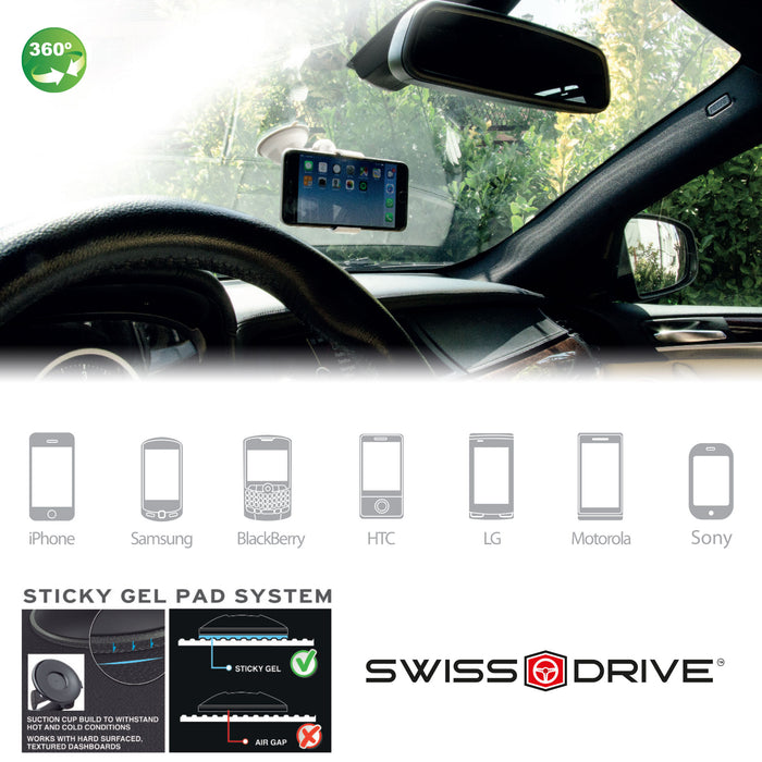 Swiss Drive Smartphone Holder - Suction Clamp