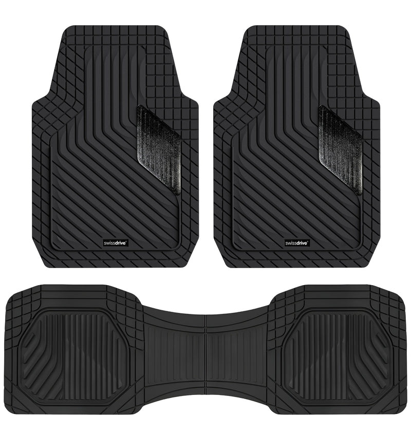 Swiss Drive All Weather Floor Mat Mirage 3 Piece Black - MIRAGE3