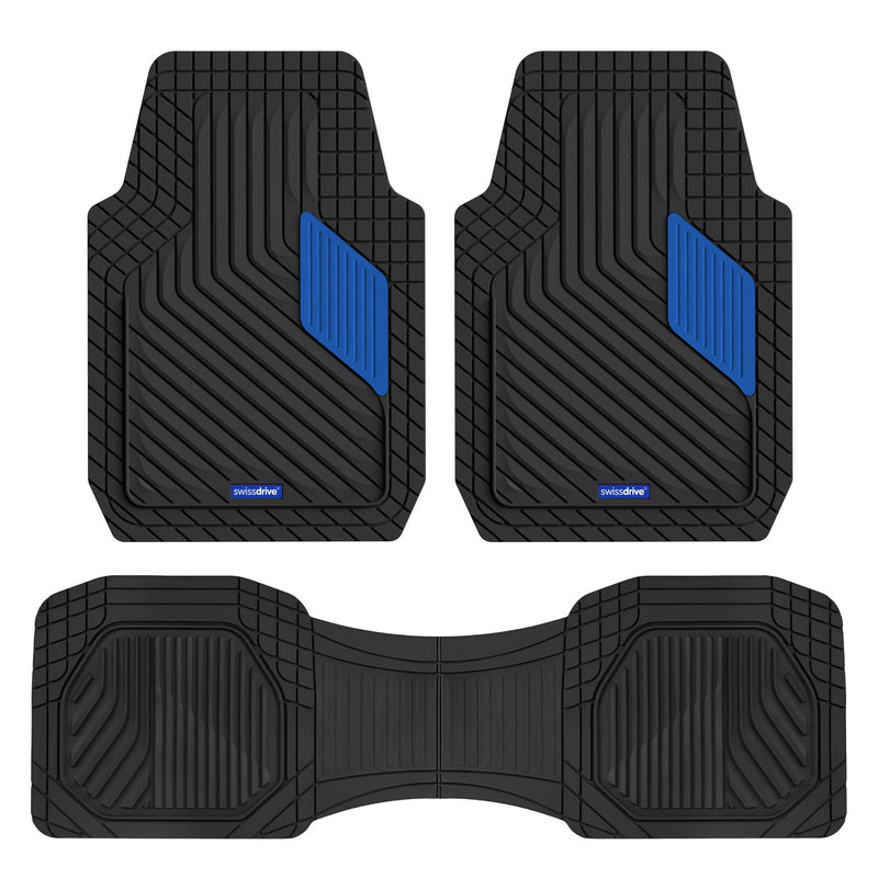 Swiss Drive All Weather Floor Mat Mirage 3 Piece Blue - MIRAGE3A