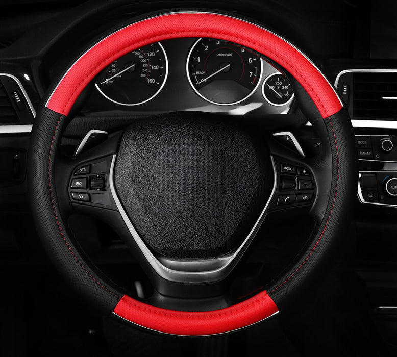 Swiss Drive Steering Wheel Cover Medium Red/Black