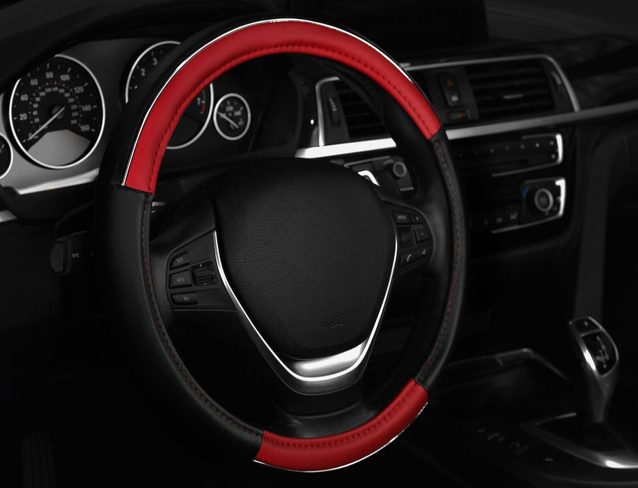 Swiss Drive Steering Wheel Cover Medium Red/Black