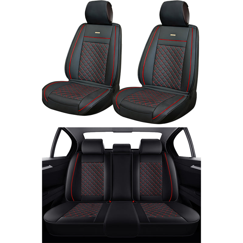 Swiss Drive Universal Car Seat Pasha Luxe 9 Piece Black/Red- PASHA01