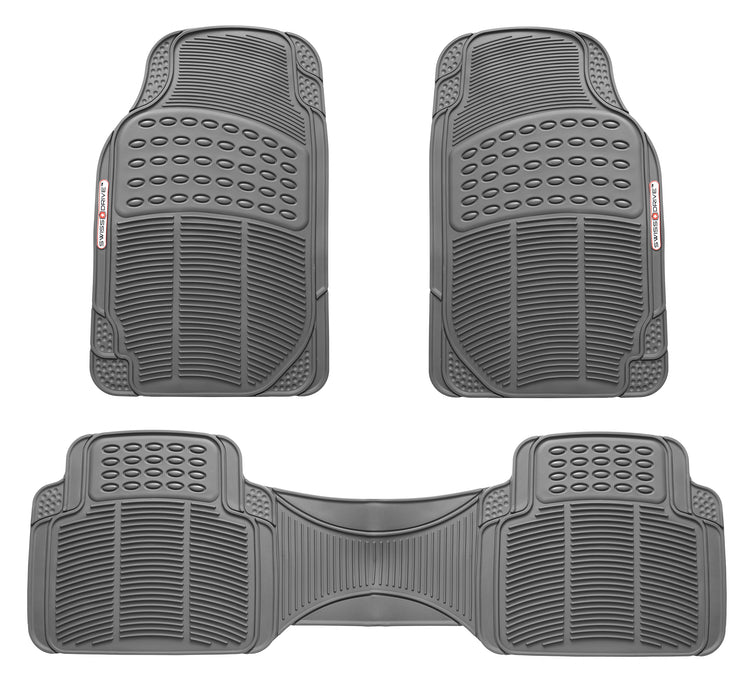 Swiss Drive All Weather Floor Mat 3 Piece Grey