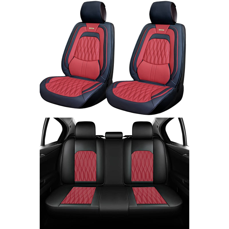 Swiss Drive Universal Car Seat Pulse Luxe 9 Piece Black/Red- PULSE03