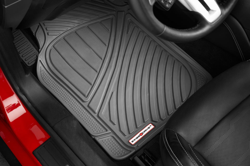 Swiss Drive All Weather Floor Mat 3 Piece Grey