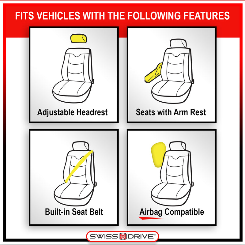 Swiss Drive Seat Cover Excelsior Black/ Beige