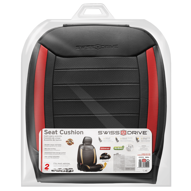Swiss Drive Seat Cover Excelsior Black/Red - REX5000