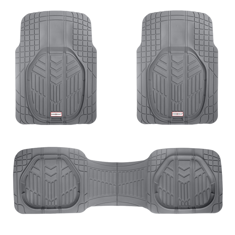 Swiss Drive Deep Tray All Weather Floor Mat 3 Piece Grey - SAND802