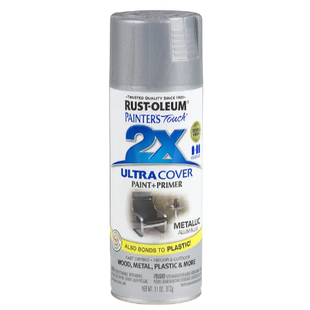 Rust-Oleum 2X Ultra Cover Gloss Spray Paint, Aluminum - 334058
