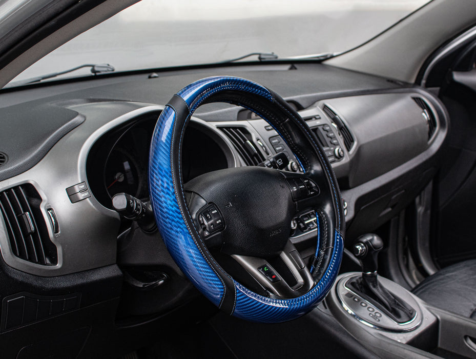 Swiss Drive Steering Wheel Cover Medium Blue/Black