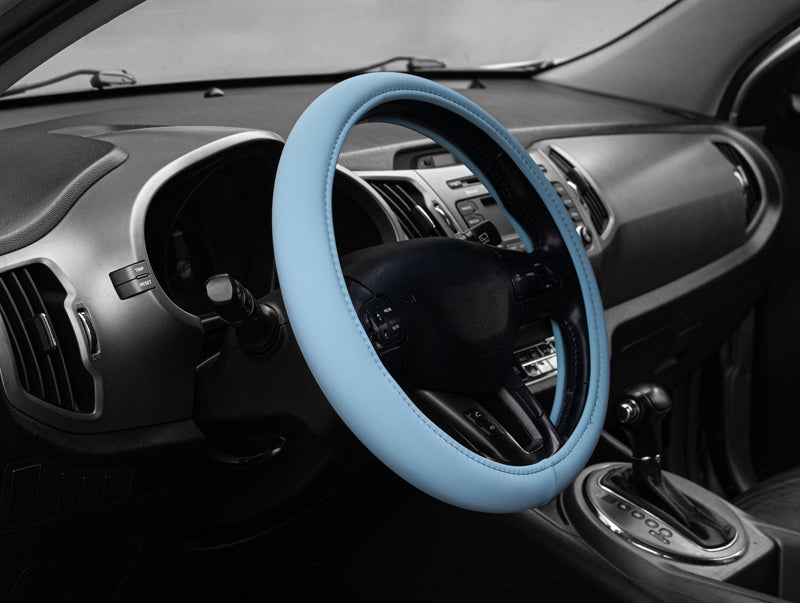 Swiss Drive Steering Wheel Cover Ultra Soft Sky Blue Medium  - USOFT10