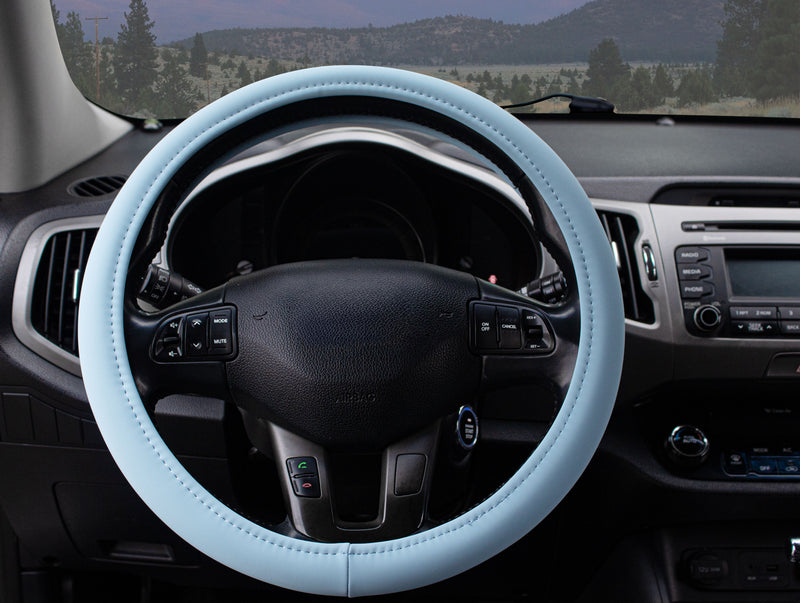 Swiss Drive Steering Wheel Cover Ultra Soft Sky Blue Medium  - USOFT10
