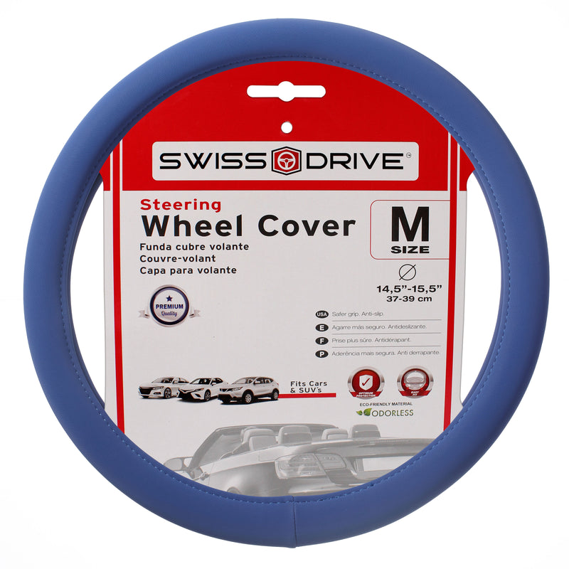 Swiss Drive Steering Wheel Cover Medium Blue - USOFT20