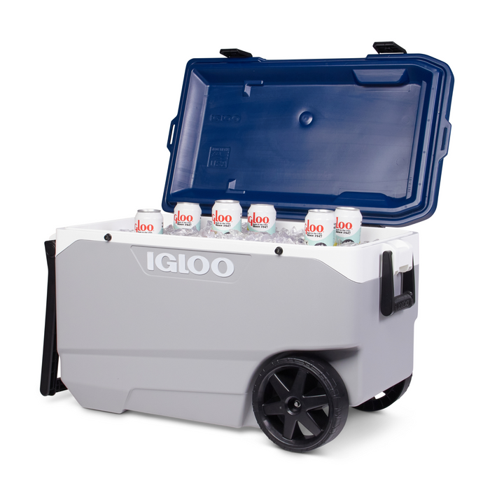 Igloo MaxCold Latitude Roller 90 QT Cooler (Ash Grey/Sea/Black)