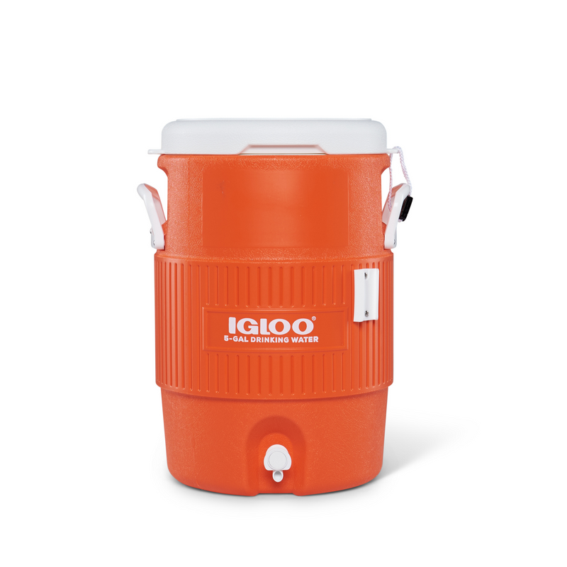 Igloo 5 Gallon Seat Top Water Jug Without Cup Dispenser (Orange)