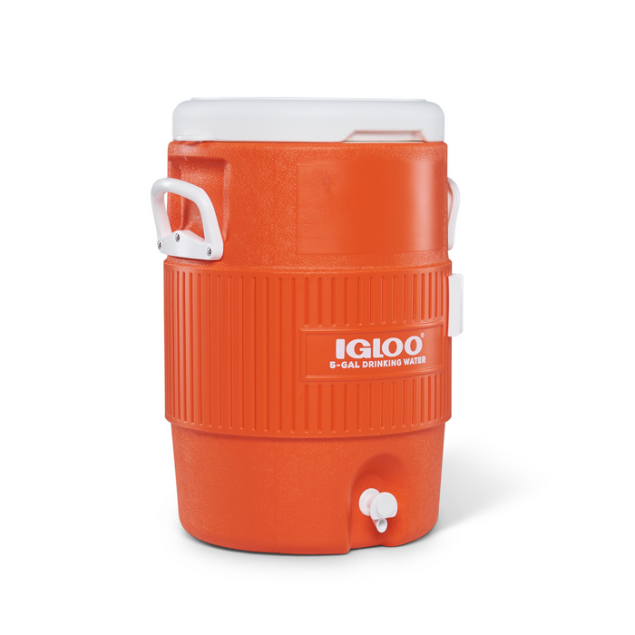Igloo 5 Gallon Seat Top Water Jug Without Cup Dispenser (Orange)