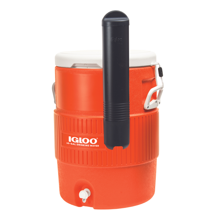 Igloo 10 Gallon Seat Top Water Jug With Cup Dispenser (Orange)