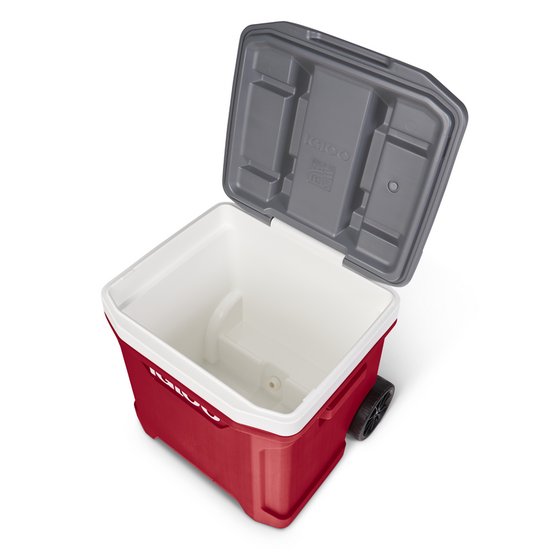 Igloo Latitude 2-Wheeled 60 QT Cooler (Industrial Red/Meteorite)