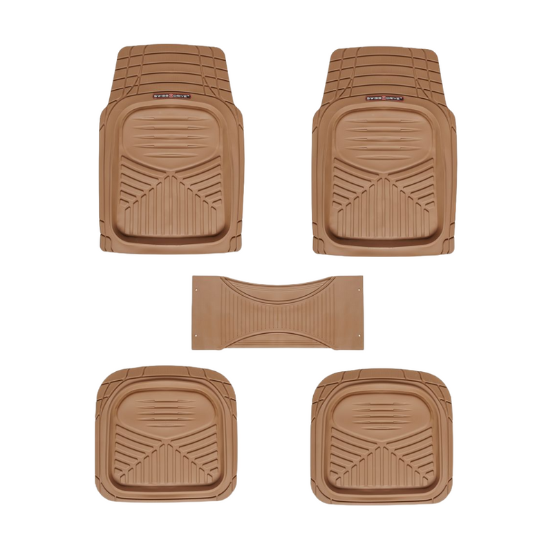Swiss Drive All Weather Floor Mat 5 Piece Beige