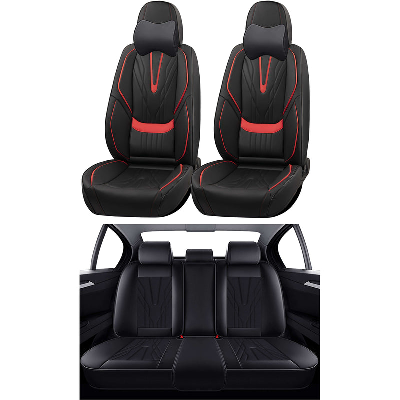 Swiss Drive Universal Car Seat Valour Ultra-Luxe 15 Piece Black/Red - VALOUR1