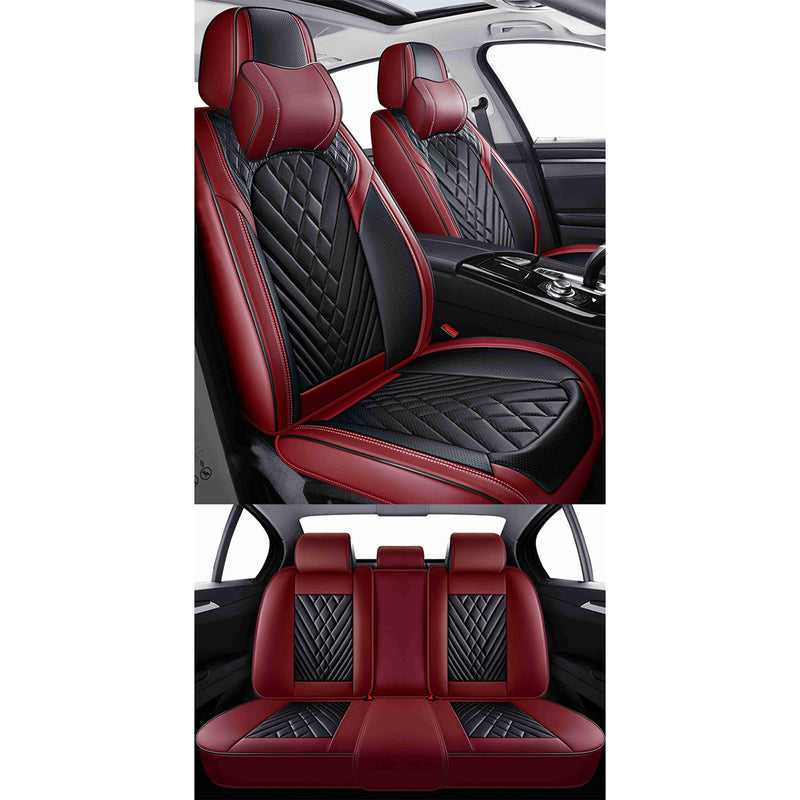 Swiss Drive Universal Car Seat Vitesse Ultra-Luxe 15 Piece Black/Red Terracota - VITESE1