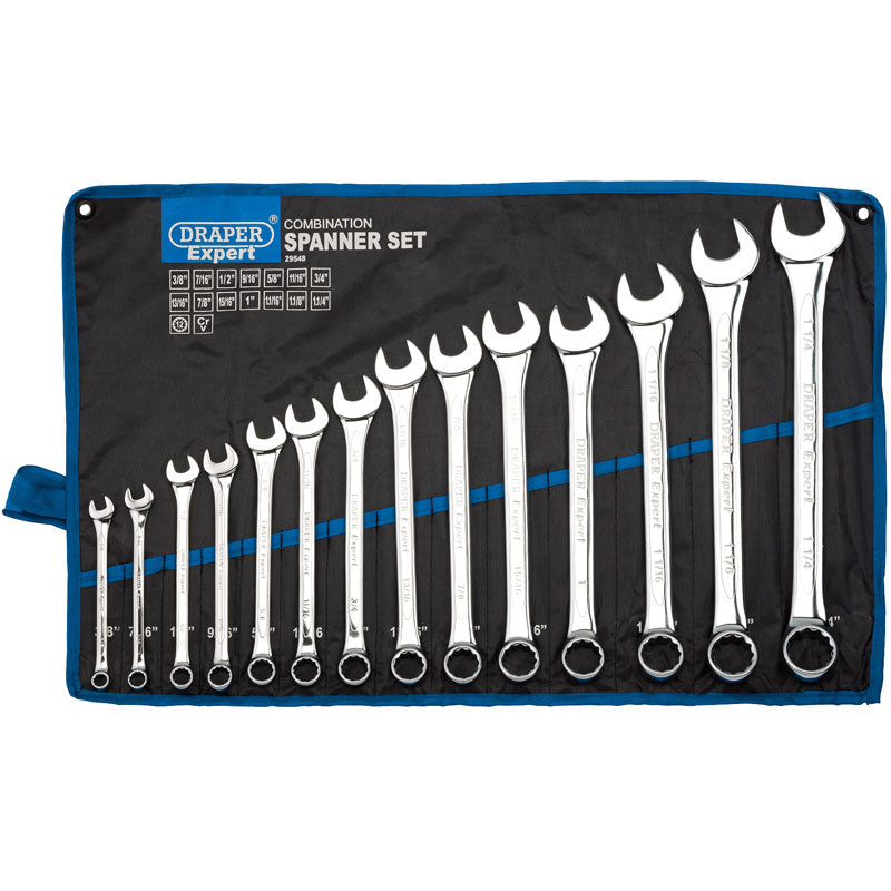 Draper Expert HI-TORQ® Imperial Combination Spanner Set (14 Piece)