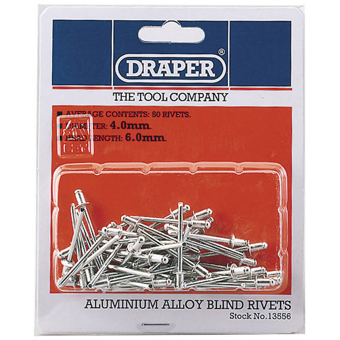 Draper Blind Rivets, 4 X 5.6mm (50 Piece)