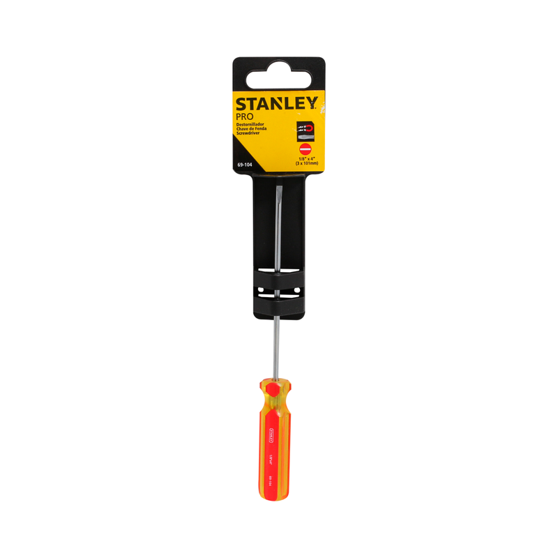 Stanley Flat Head Screwdriver 1/8" x 4"