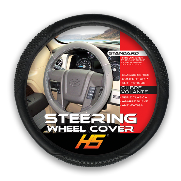 HS Steering Wheel Cover Black/Black