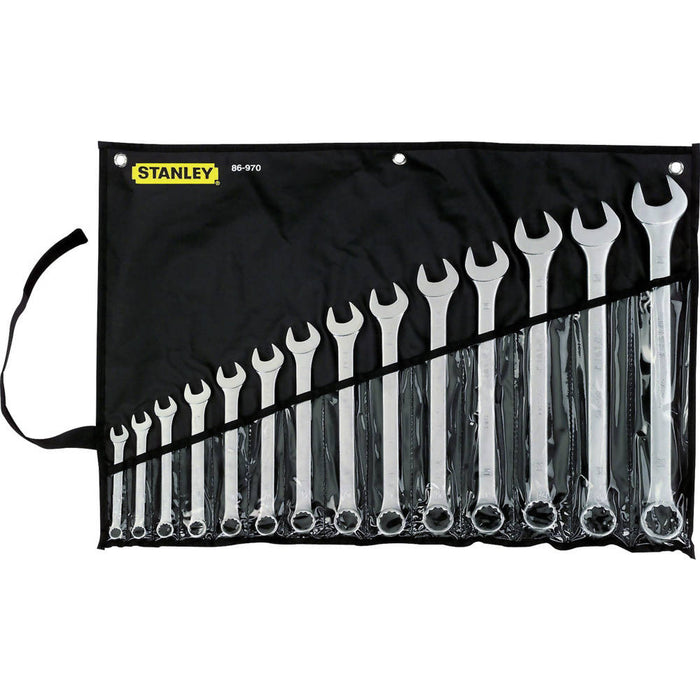 Stanley Imperial Combination Wrench Set w/14Pcs, 3/8" - 1 1/14" (SAE)