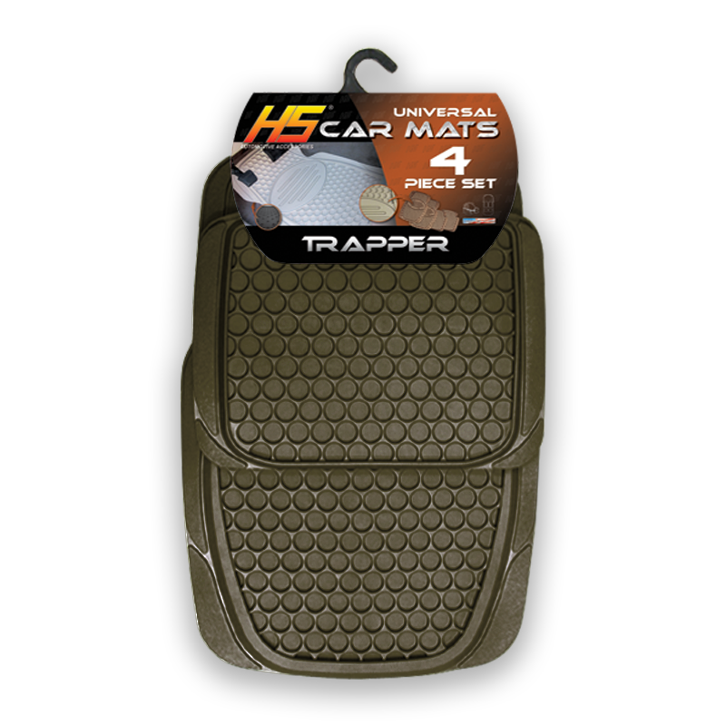 HS Universal Trapper Car Mat 4 Piece - Smoke