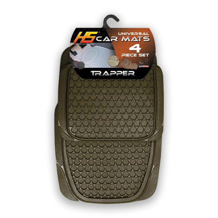 HS Universal Trapper Car Mat 4 Piece - Smoke