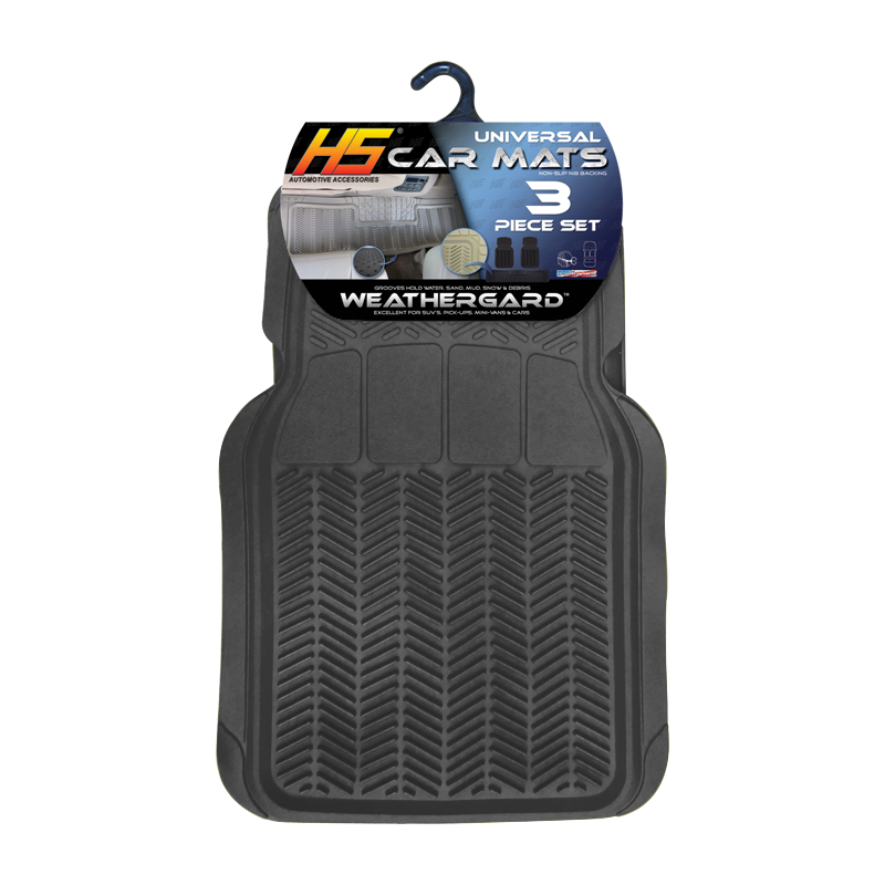HS Universal Weathergard Car Mat 3 Piece - Black