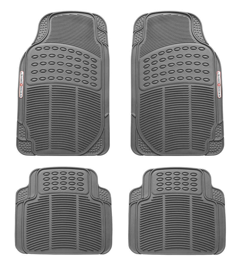 Swiss Drive All Weather Floor Mat 4 Piece Grey