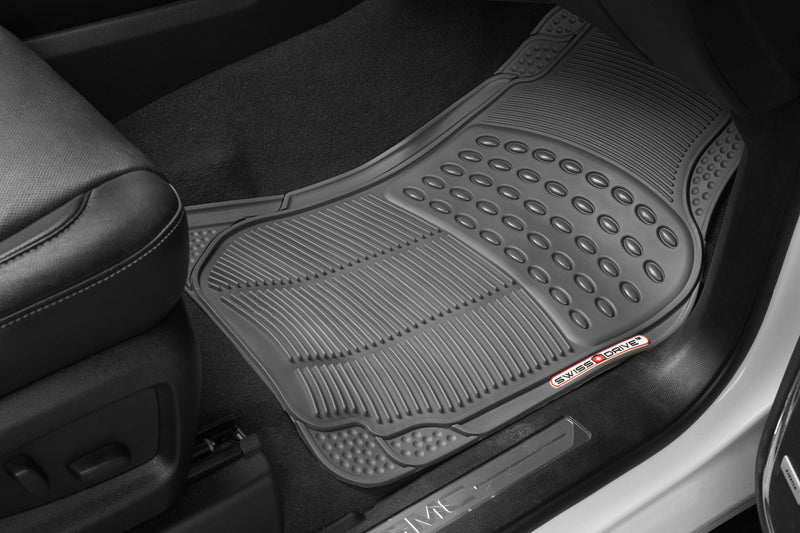 Swiss Drive All Weather Floor Mat 4 Piece Grey