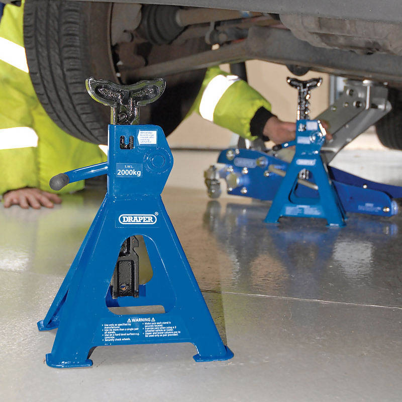Draper Ratcheting Axle Stands, 2 Tonne (Pair)