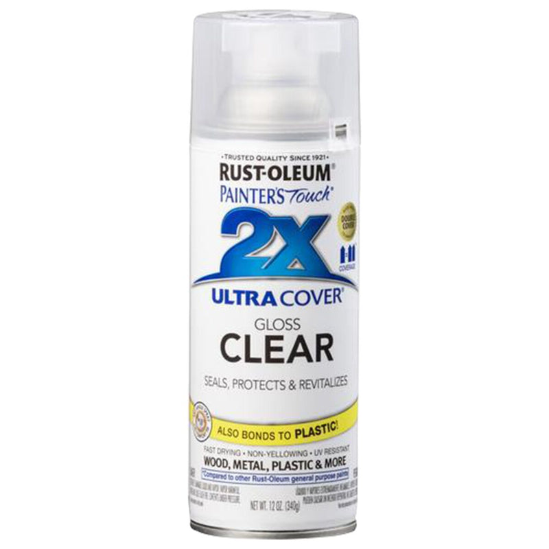 Rust-Oleum 2X Ultra Cover Spray Paint, Clear (Gloss) - 334029