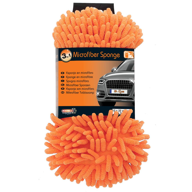 Mr. Kleen 3 in 1 Microfiber Sponge 5" x 9" x 2"