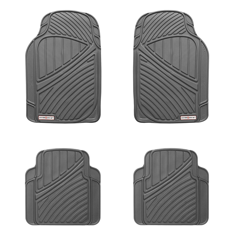 Swiss Drive All Weather Floor Mat 4 Piece Grey