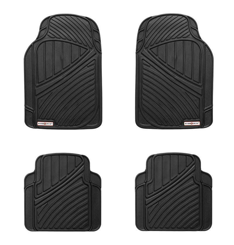 Swiss Drive All Weather Floor Mat 4 Piece Black
