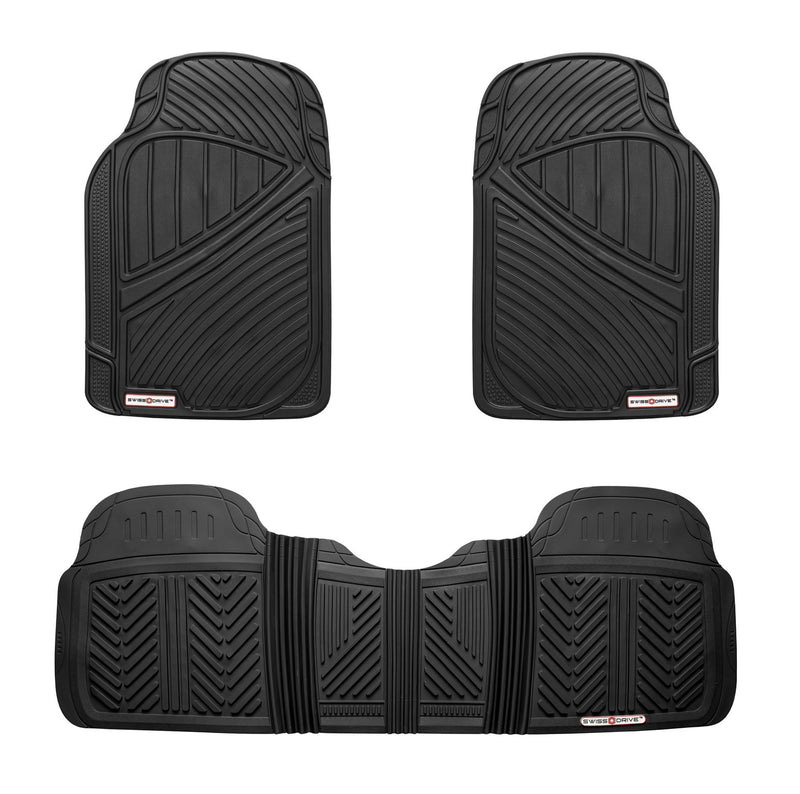 Swiss Drive All Weather Floor Mat 3 Piece Black