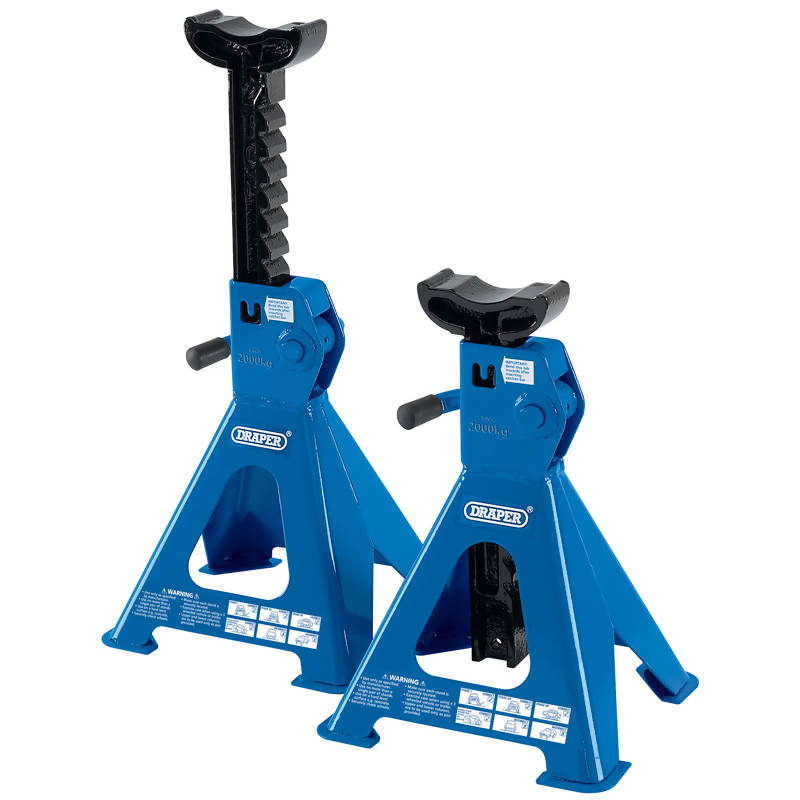 Draper Ratcheting Axle Stands, 2 Tonne (Pair)