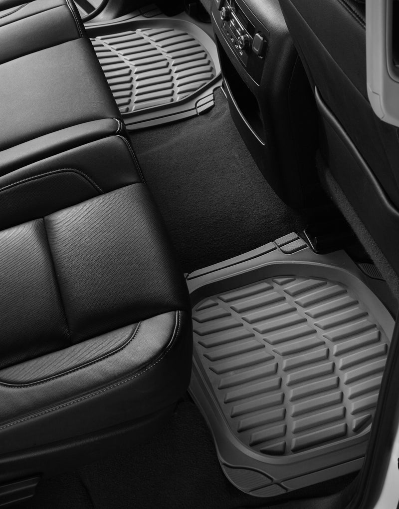 Swiss Drive Deep Tray All Weather Floor Mat 4 Piece Grey