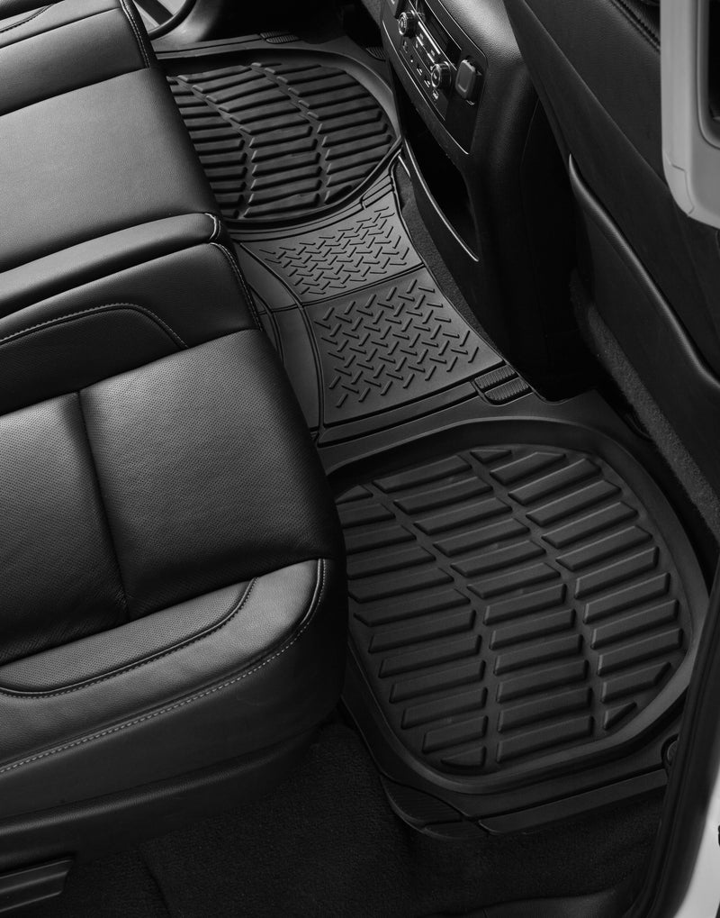Swiss Drive Deep Tray All Weather Floor Mat 3 Piece Black
