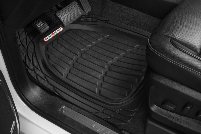 Swiss Drive Deep Tray All Weather Floor Mat 3 Piece Black