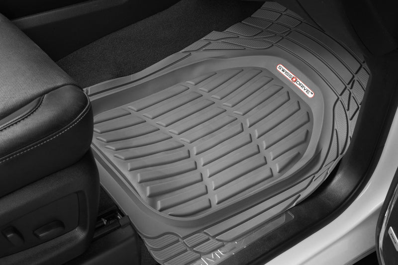 Swiss Drive Deep Tray All Weather Floor Mat 3 Piece Grey