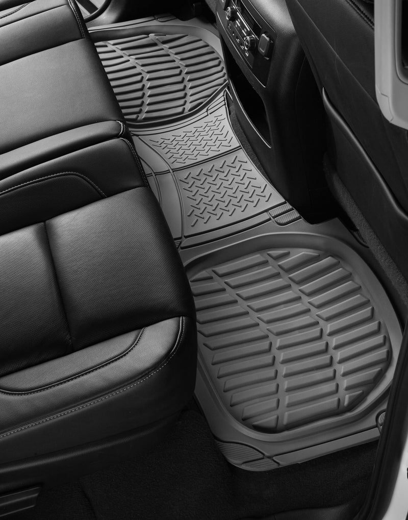 Swiss Drive Deep Tray All Weather Floor Mat 3 Piece Grey