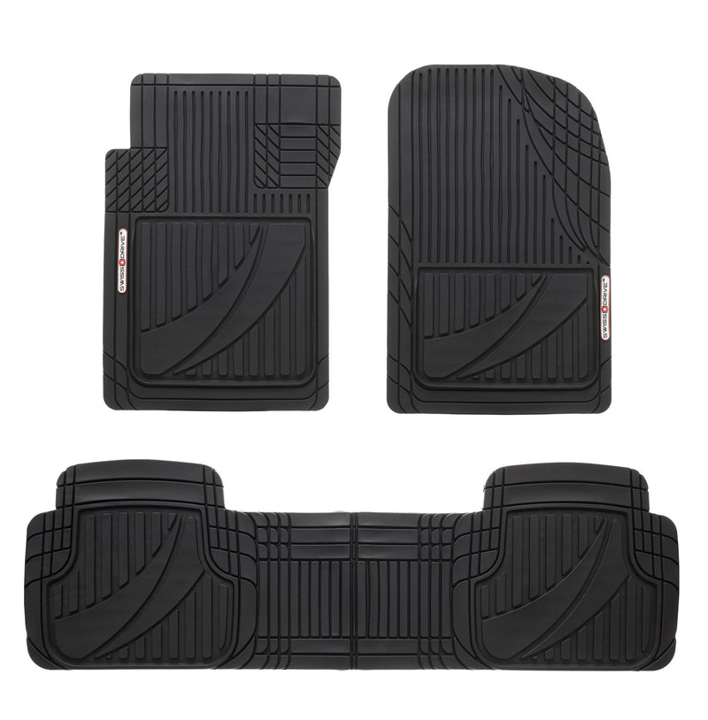 Swiss Drive All Weather Floor Mat 3 Piece Black