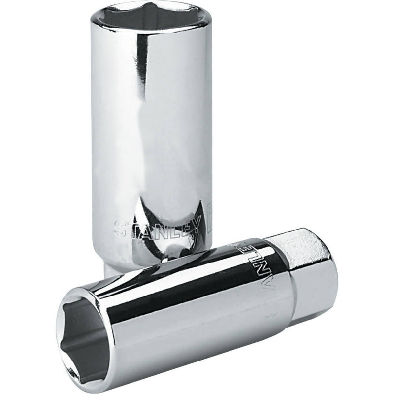 Stanley 1/2" Dr. 6 Point Imperial Sparkplug Deep Socket (SAE)